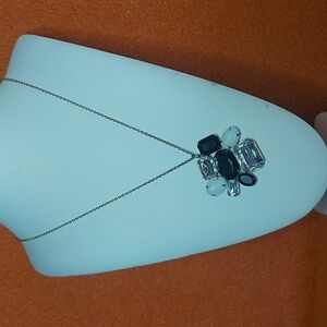 Vintage Long Cluster Pendent Necklace